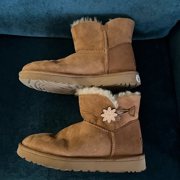 UGG Shoes - UGG Mini Bailey Button ll boots, previously worn, good condition